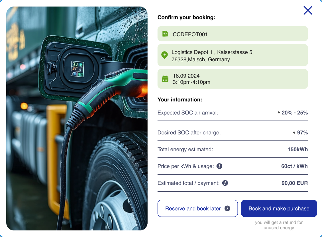 Flexible charging booking and rescheduling