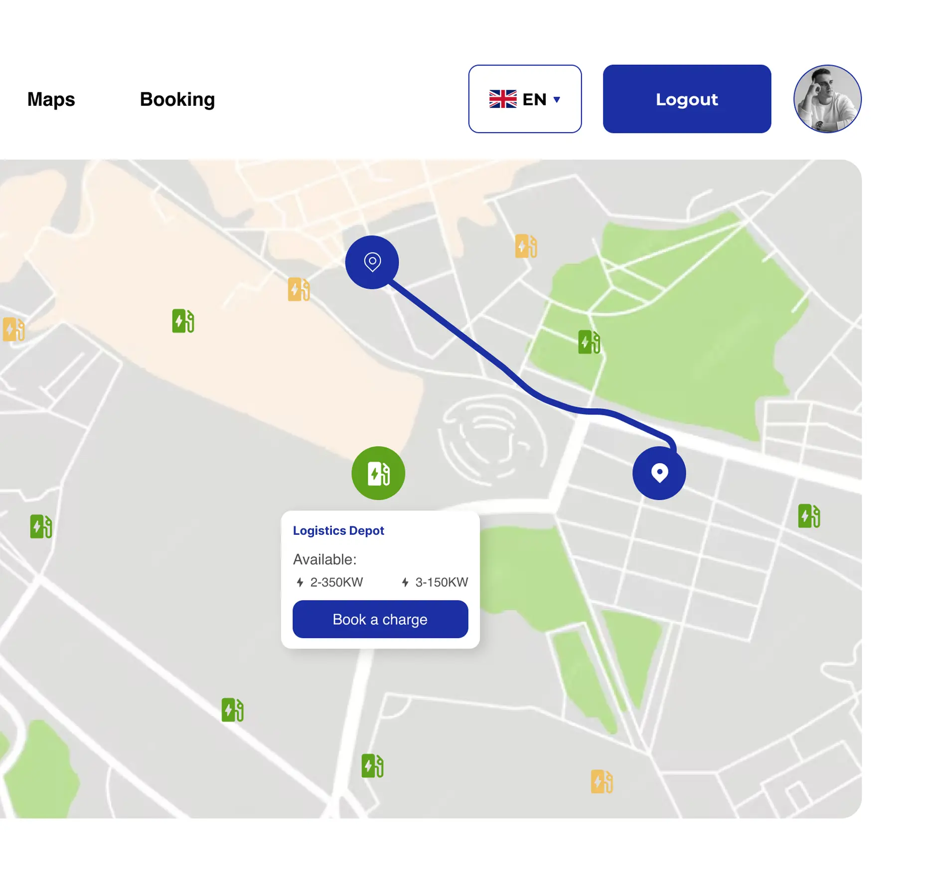 Quickly find Depot Chargers